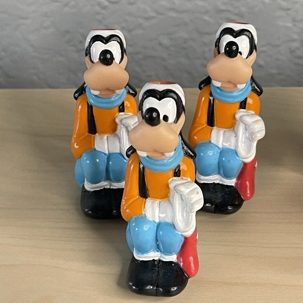 Vintage Disney Mickey Donald Goofy Rubber Figures Christmas String Light‎ Covers